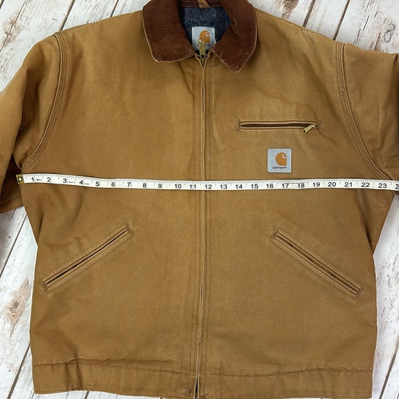 Vintage 90’s Carhartt Detroit Chore Blanket Jacket Brown - Picture 5 of 7